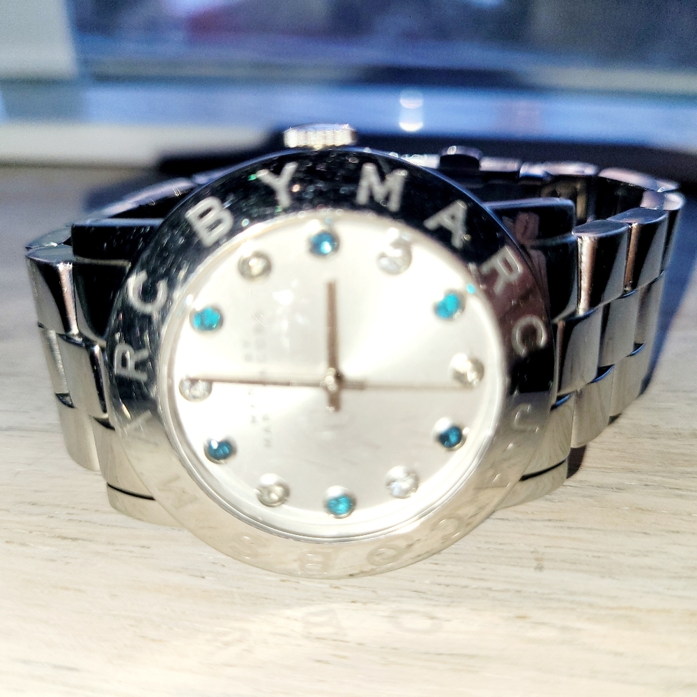🤩🔥Marc Jacobs Stainless Steel-Colored Crystal-Extra Small Wrist Watch